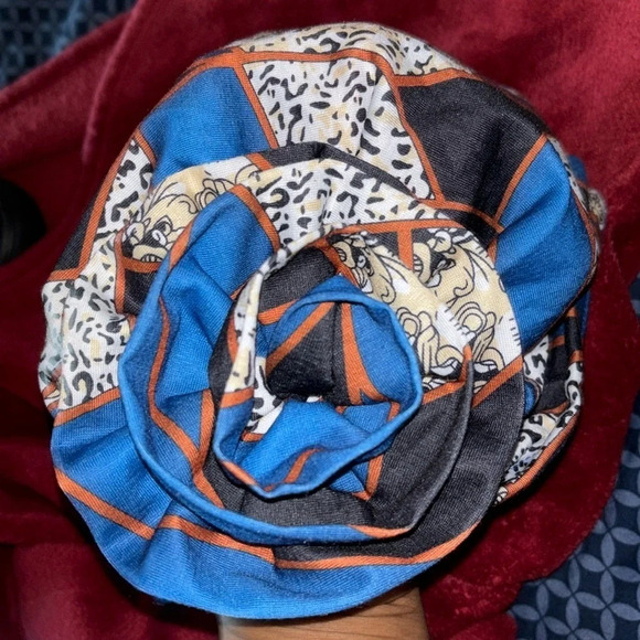 Fashion Floral  detail Retro pattern Elegant Head Wrap Top Knotted Turban - Picture 3 of 11